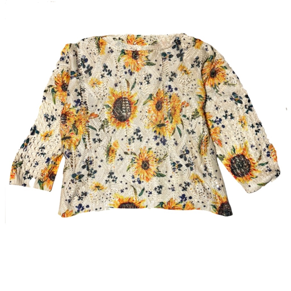 Sunflower long sleeves knit top size XL - Picture 3 of 9
